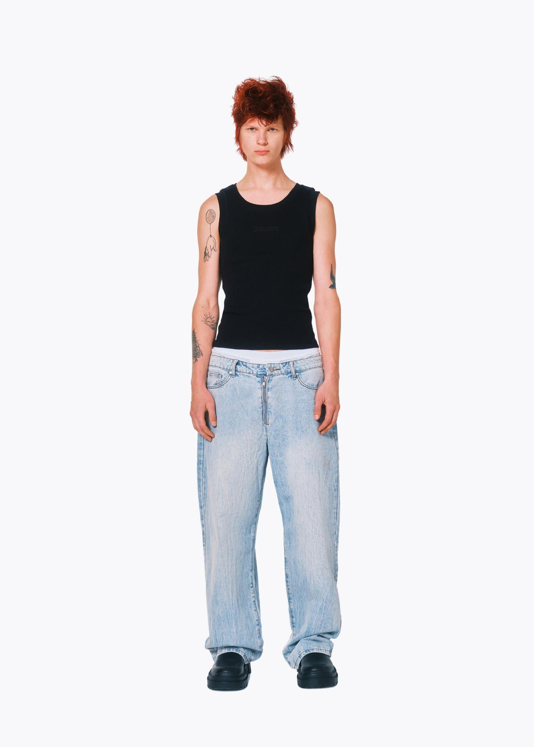 Solar washed baggy jeans – LIFEISPAIN