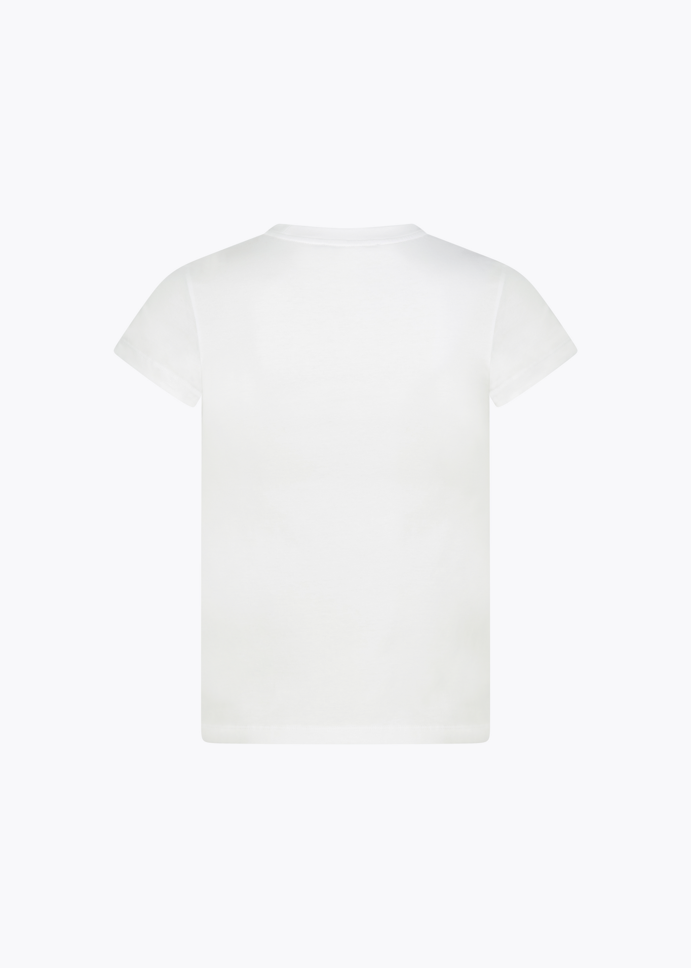 White baby tee with blue sun