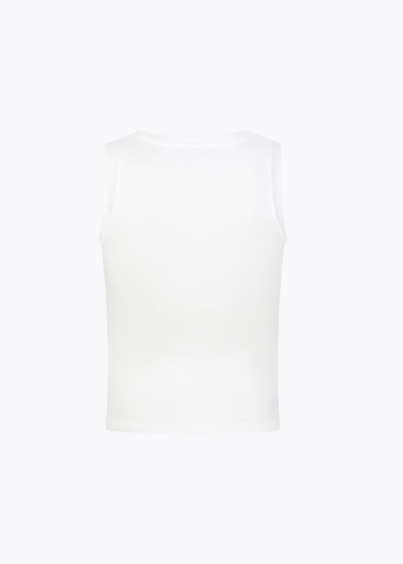 White ribbed fabric tank top
