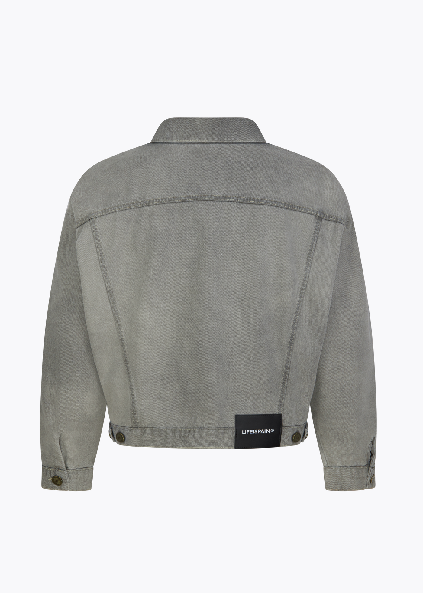 Grey washed out denim jacket