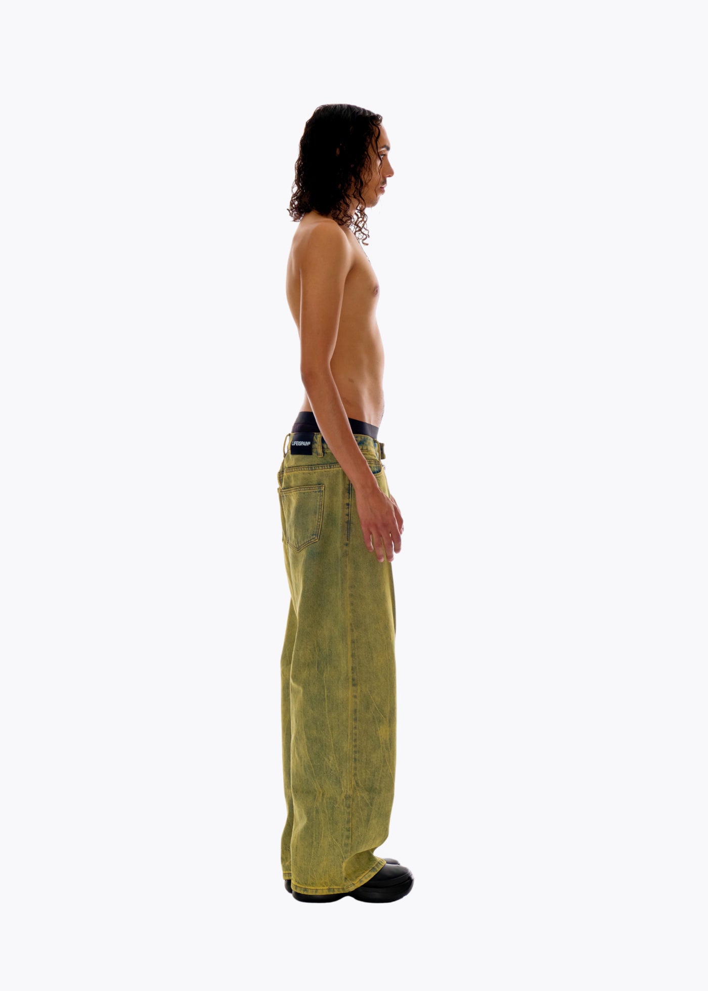 Grounded green quickie jeans