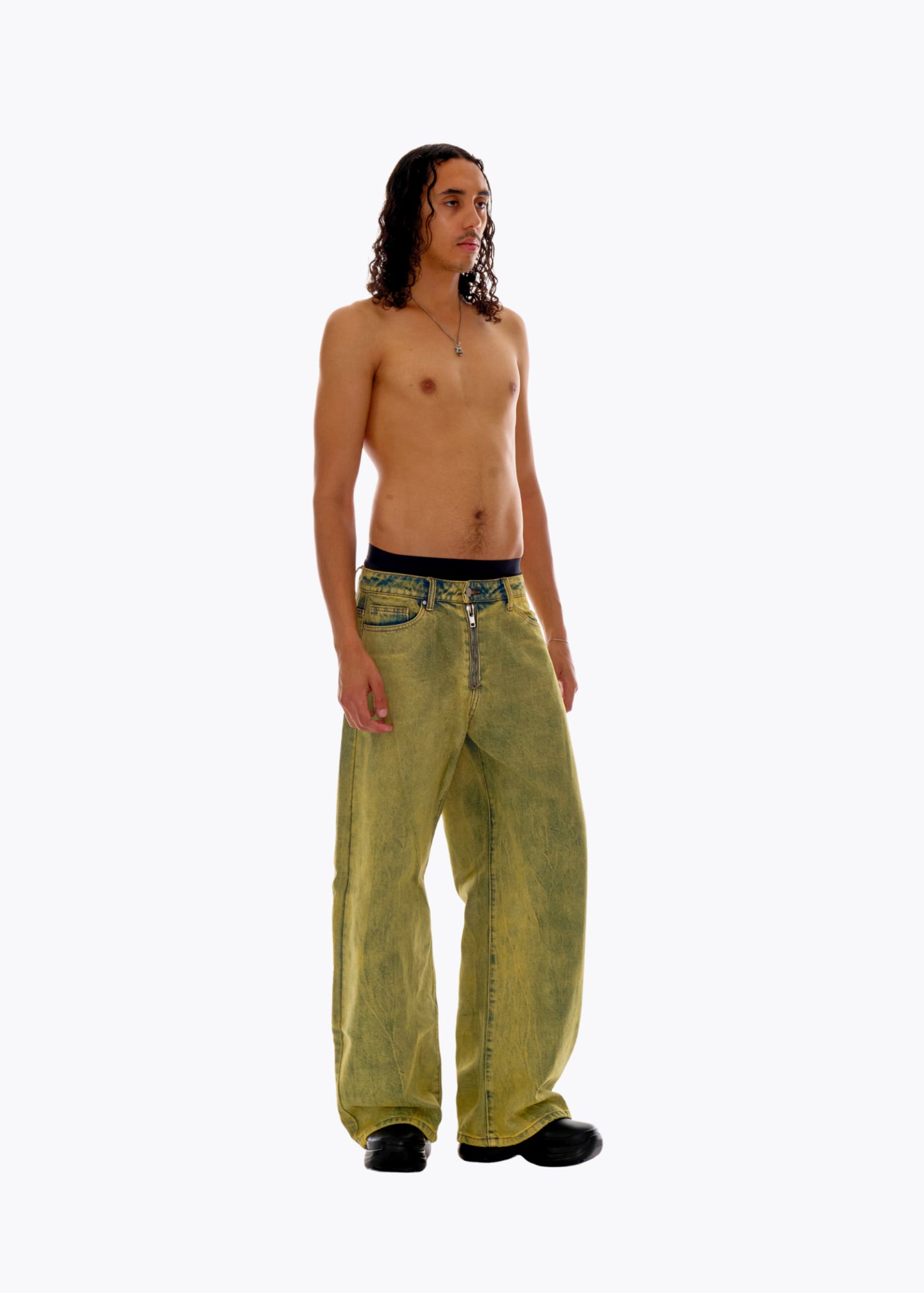 Grounded green quickie jeans